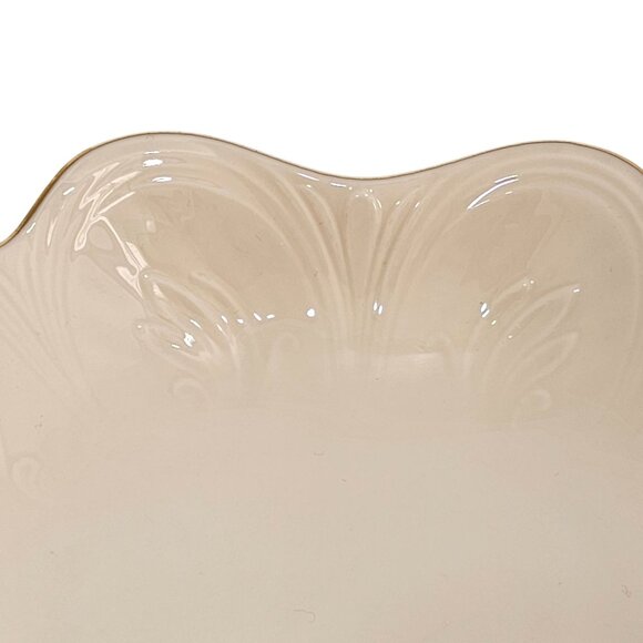 Lenox Saybrooke Gold Serving Bowl 8" scalloped ruffled luxury tableware - Picture 5 of 11